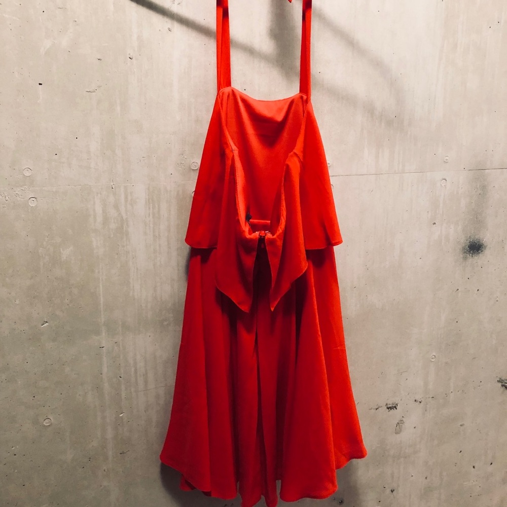 ASOS Two Tier Red Dress - Picture 3 of 6